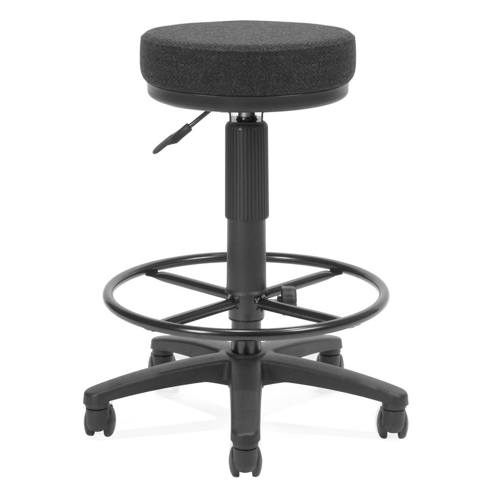 OFM Model 902-DK Fabric Utility Stool with Drafting Kit, Black. The main picture.