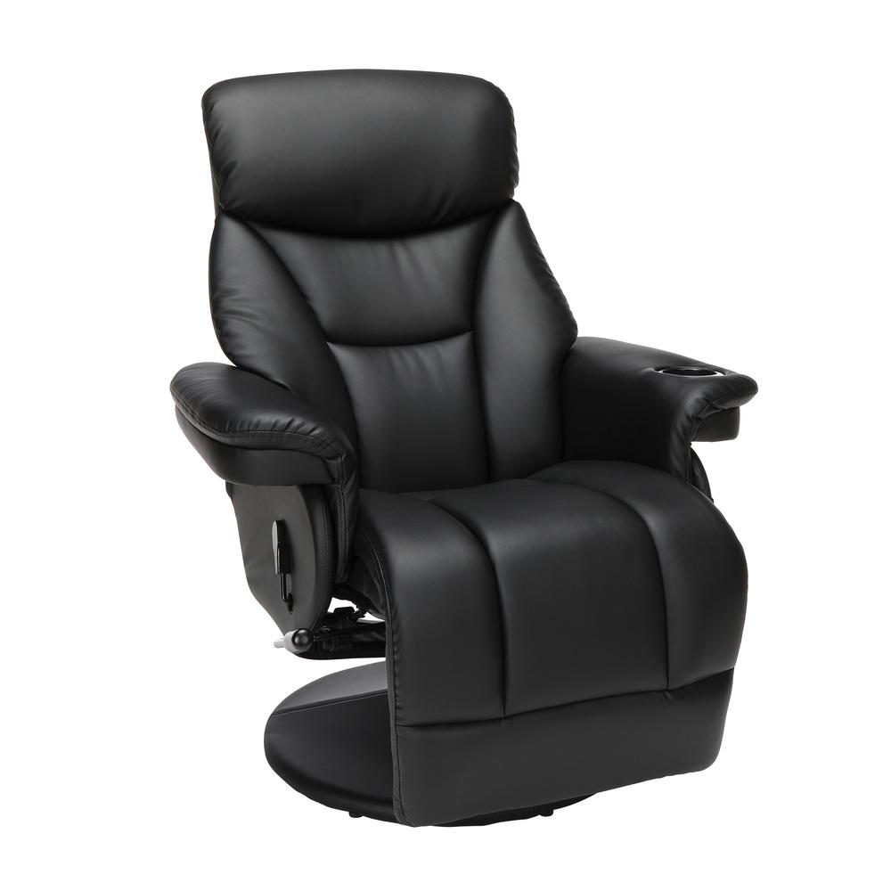 Essentials Collection Home Entertainment Recliner, in Black (ESS-7070-BLK). Picture 1