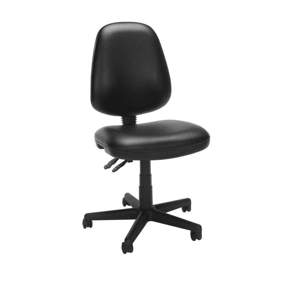 OFM Armless Swivel Task Chair, Anti-MicrobMid Back, (119-VAM-606). Picture 1