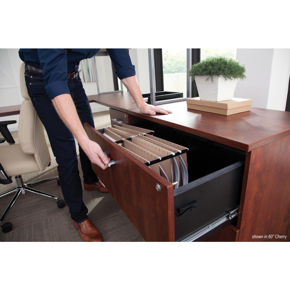 OFM Fulcrum Series Locking Lateral File Cabinet, 2-Drawer Filing Cabinet, Cherry (CL-L36W-CHY). Picture 7