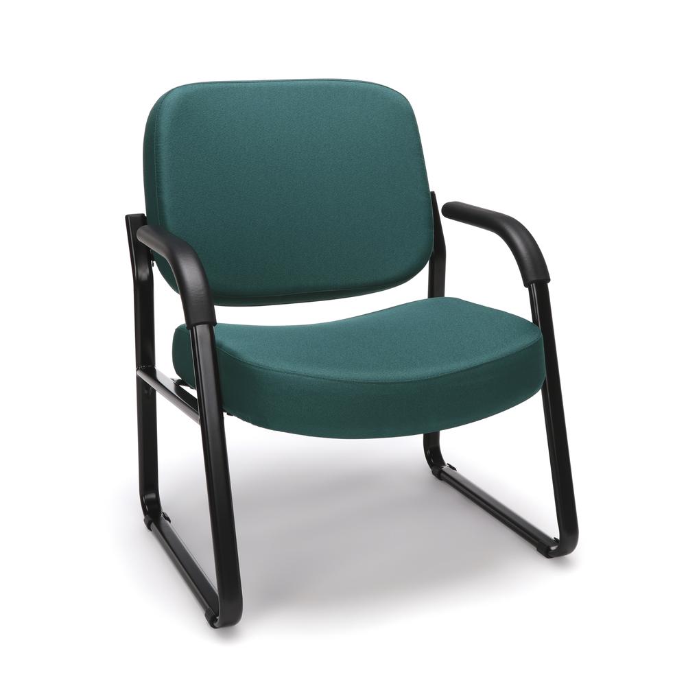 OFM Model 407 Fabric Big and Tall Guest and Reception Chair with Arms, Teal. Picture 1
