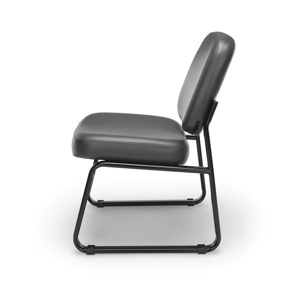 OFM Model 405-VAM Armless Guest and Reception Chair, Anti-MicrobCharcoal. Picture 5