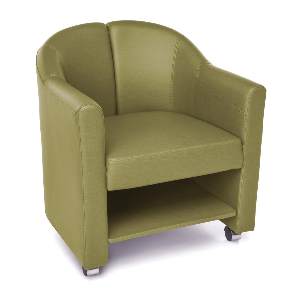 OFM Contour Series Model 880 Mobile Club Chair, Anti-MicrobLeaf. Picture 1