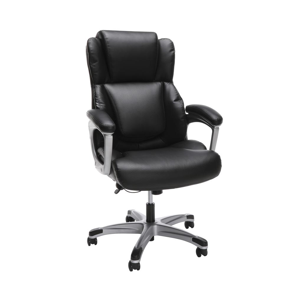 OFM Essentials Series Ergonomic Executive Bonded Leather Office Chair, in Black (ESS-6033-BLK). The main picture.