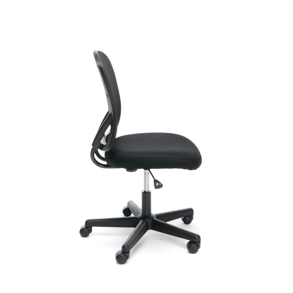 Essentials by OFM ESS-3010 Swivel Mesh Back Armless Task Chair, Mid Back, Black. Picture 4