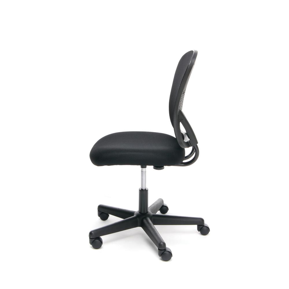 Essentials by OFM ESS-3010 Swivel Mesh Back Armless Task Chair, Mid Back, Black. Picture 5
