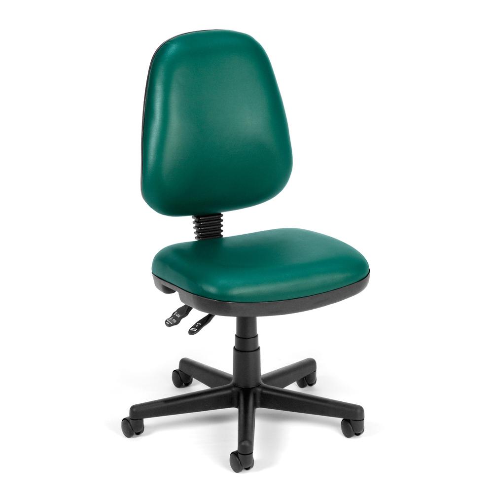 OFM Model 119-VAM Armless Swivel Task Chair, Anti-MicrobMid Back. The main picture.