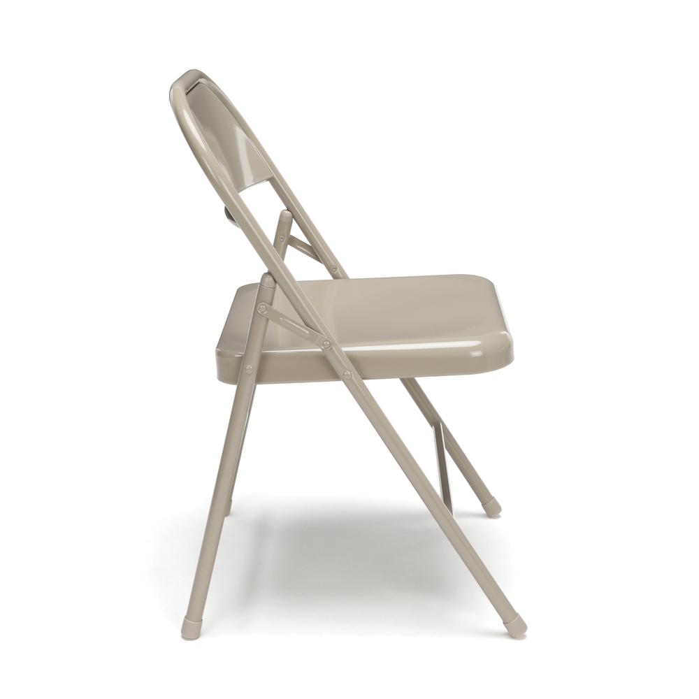 OFM ESS-8200 Multipurpose Metal Folding Chair, Antique Linen, Pack of 4. Picture 4