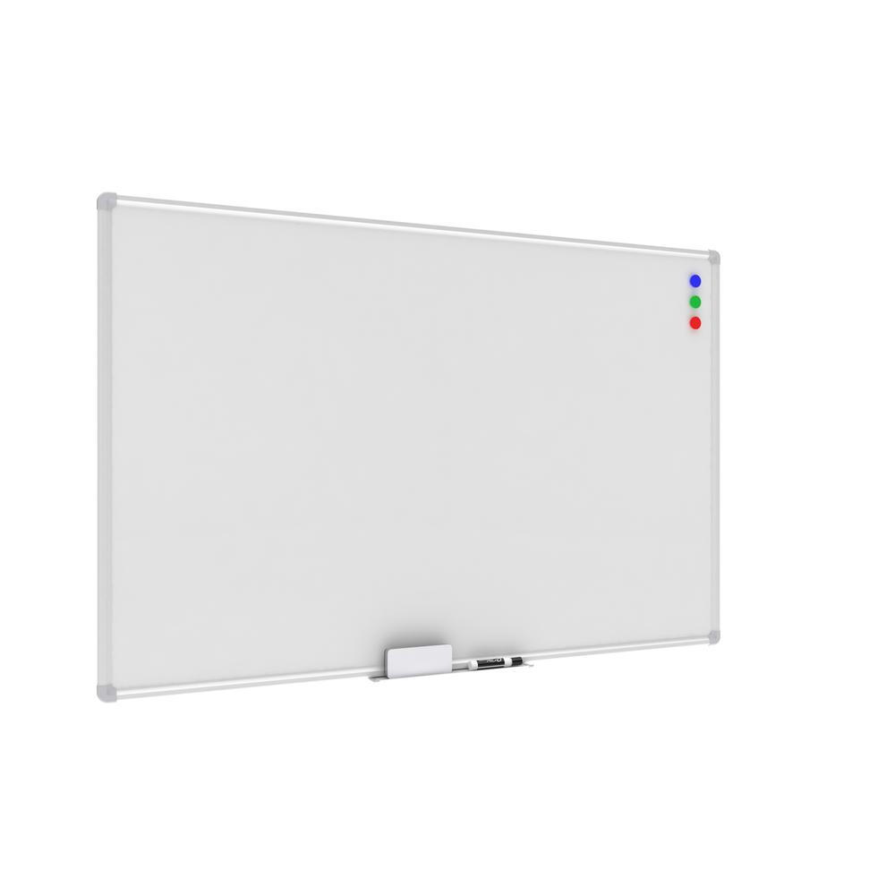 OFM Essentials Collection Magnetic Whiteboard with Aluminum Frame and Tray, 47 x 30 (ESS-8501). Picture 1