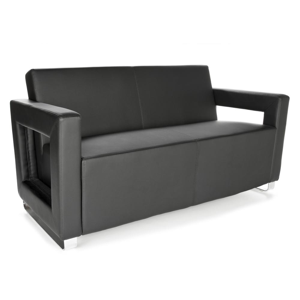 OFM  Model 832 Soft Seating Lounge Sofa, Polyurethane with Chrome Base. The main picture.