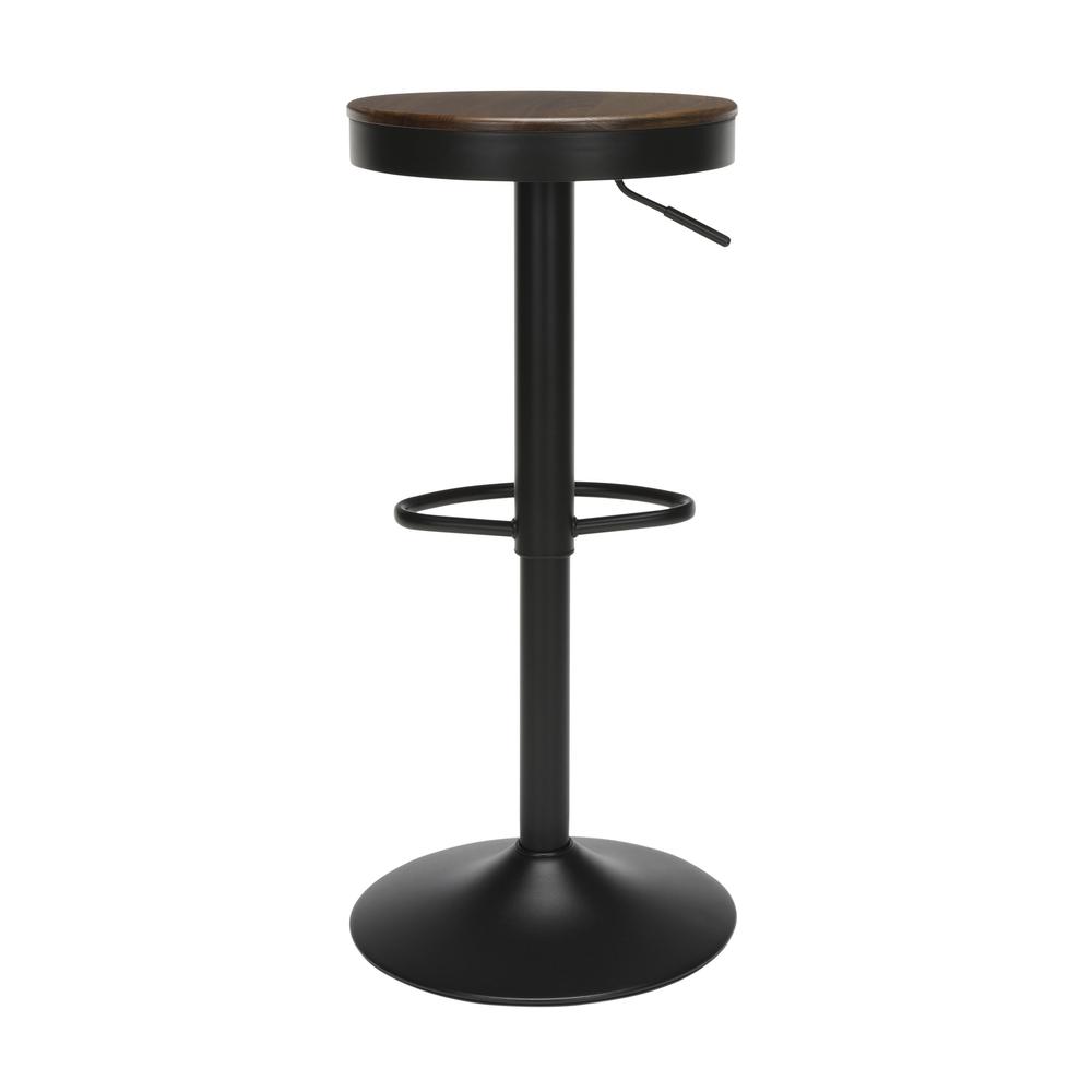 The OFM 161 Collection Industrial Modern Backless 23" to 32" Adjustable Bar Stool, 2 pack, is the quintessential industrial modern accent where wood meets metal in a minimalist form with pneumatically. Picture 3
