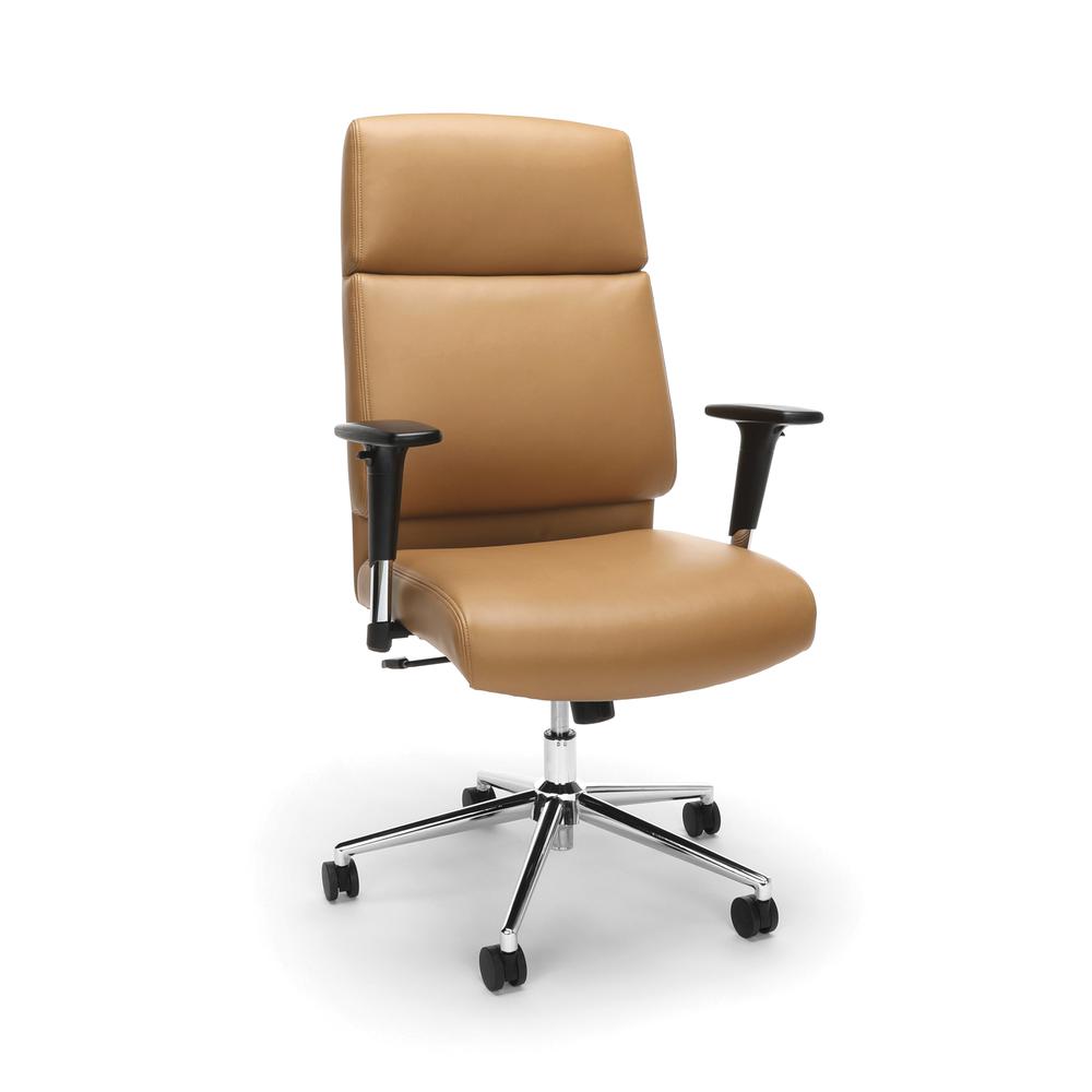OFM Model 568 High-Back Bonded Leather Manager's Chair, Camel with