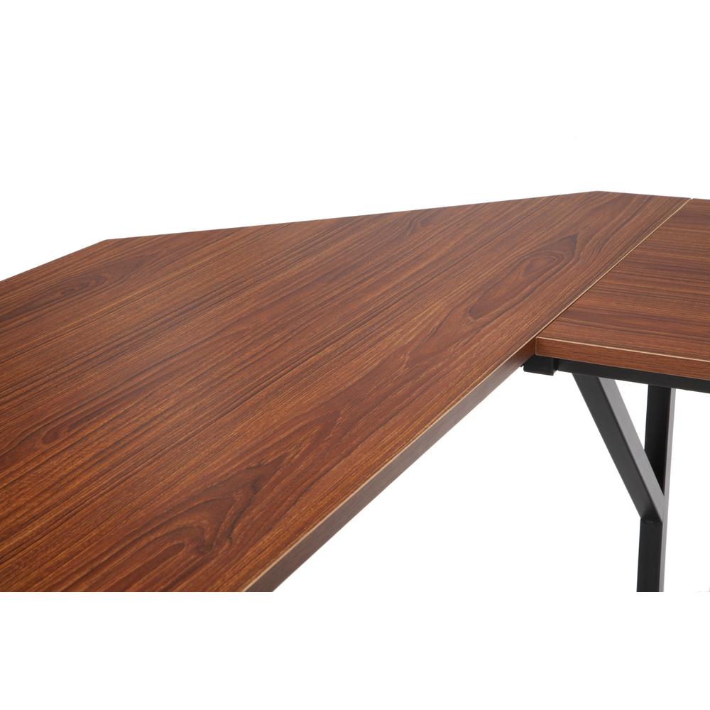OFM Essentials Collection 58" Modern L-Shaped Desk, Corner Desk, in Walnut (ESS-1060-WNT). Picture 8