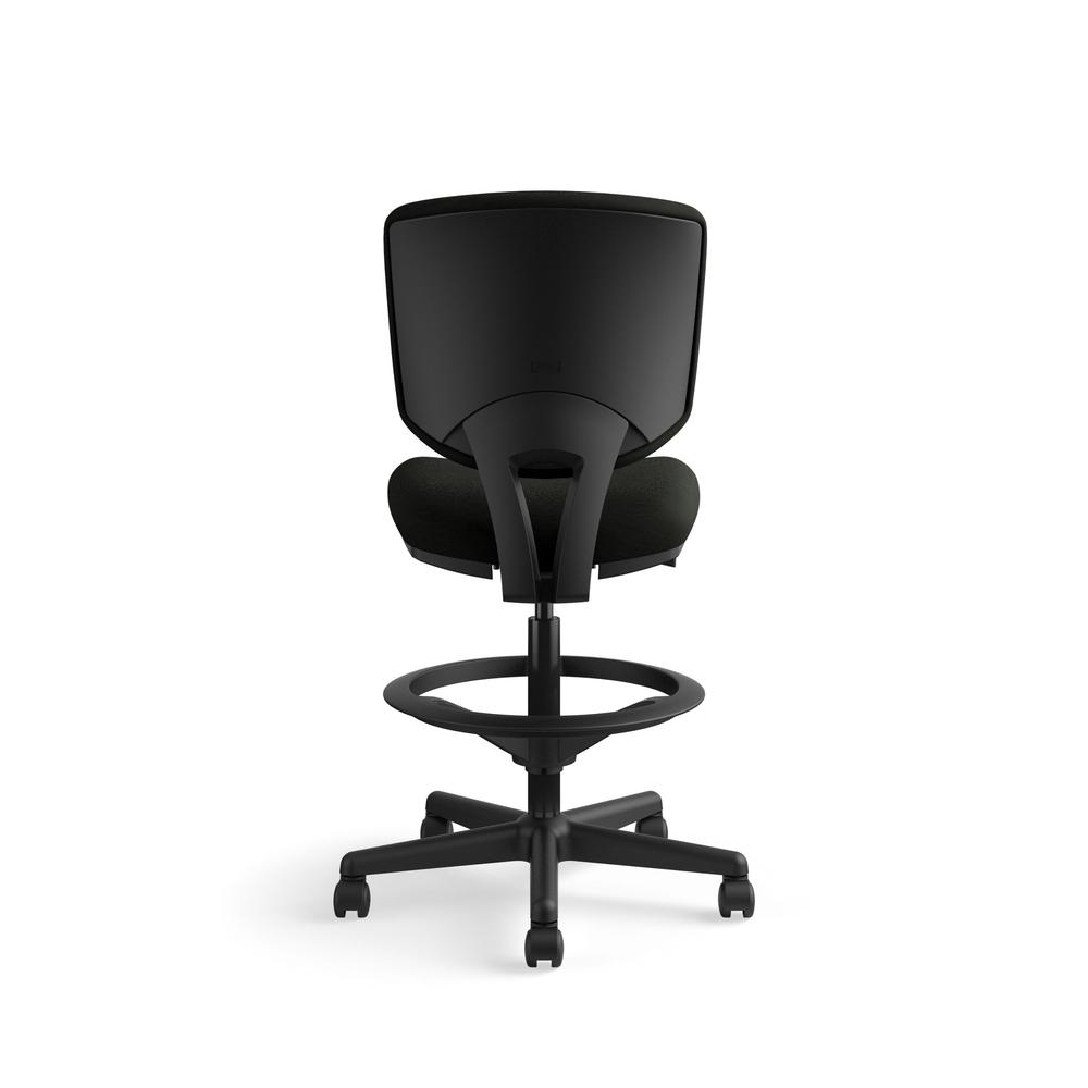 HON Volt Task Stool - Leather Office Stool for Standing Desk, Black (H5705). Picture 3