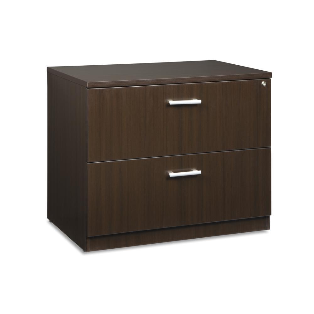 OFM Fulcrum Series Locking Lateral File Cabinet, 2-Drawer Filing Cabinet, Espresso (CL-L36W-ESP). The main picture.