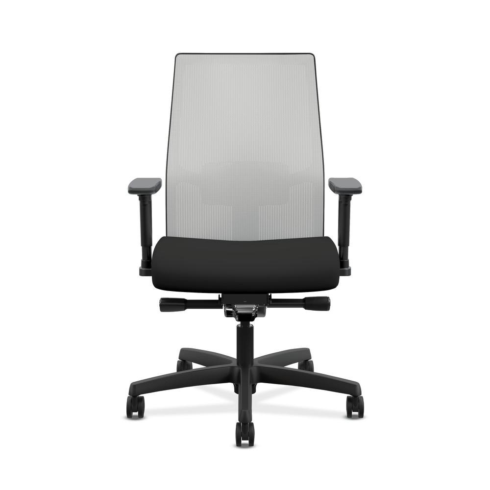 HON Ignition 2.0 Mid-Back Adjustable Lumbar Work Chair - Fog Mesh Computer Chair for Office Desk, Black Fabric (HONI2M2AFLC10TK). Picture 2