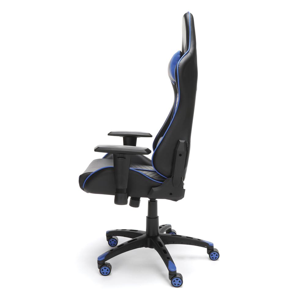 Essentials by OFM ESS-6065 Racing Style Gaming Chair, Blue. Picture 5