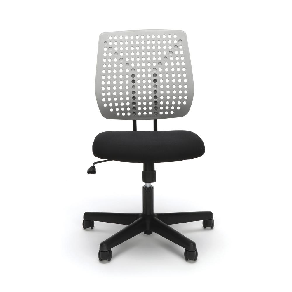 Essentials by OFM ESS-2050 Plastic Back Task Chair, Black with Gray. Picture 2