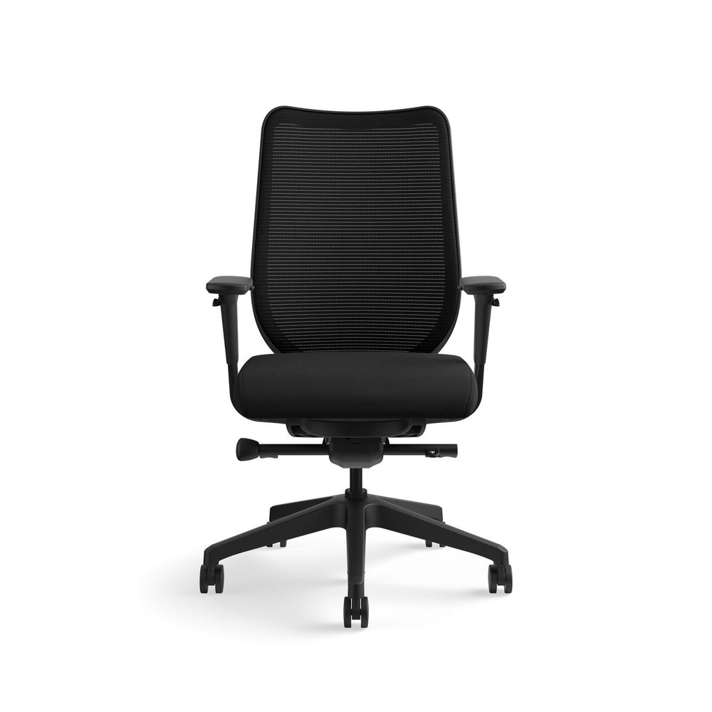 HON Nucleus Mesh Task Chair - Knit Mesh Back Computer Chair with Adjustable Arms, Black (HN1). Picture 2