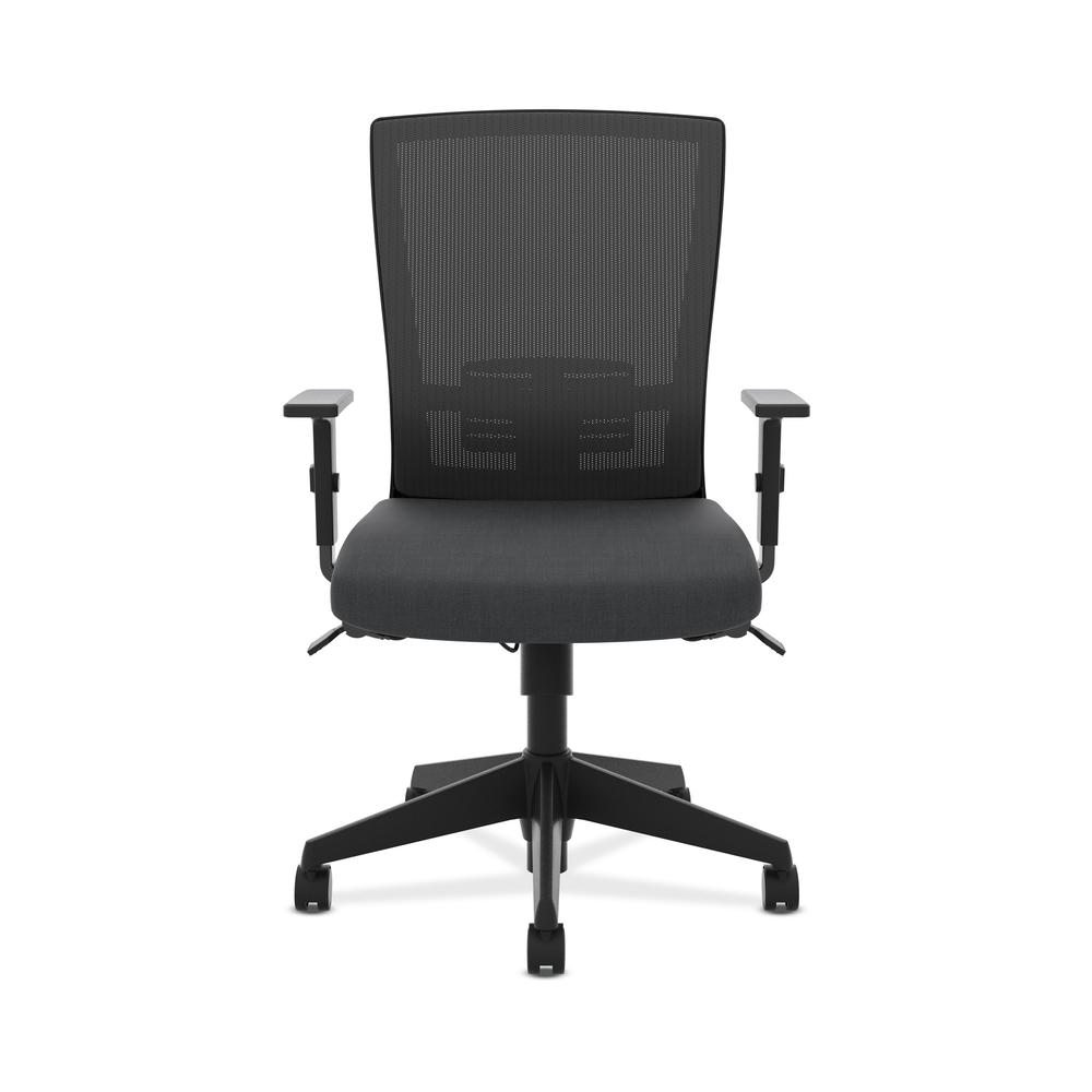 HON Entire Mesh Task Chair - High Back Work Chair with Adjustable Arms, Black (HVL541). Picture 2