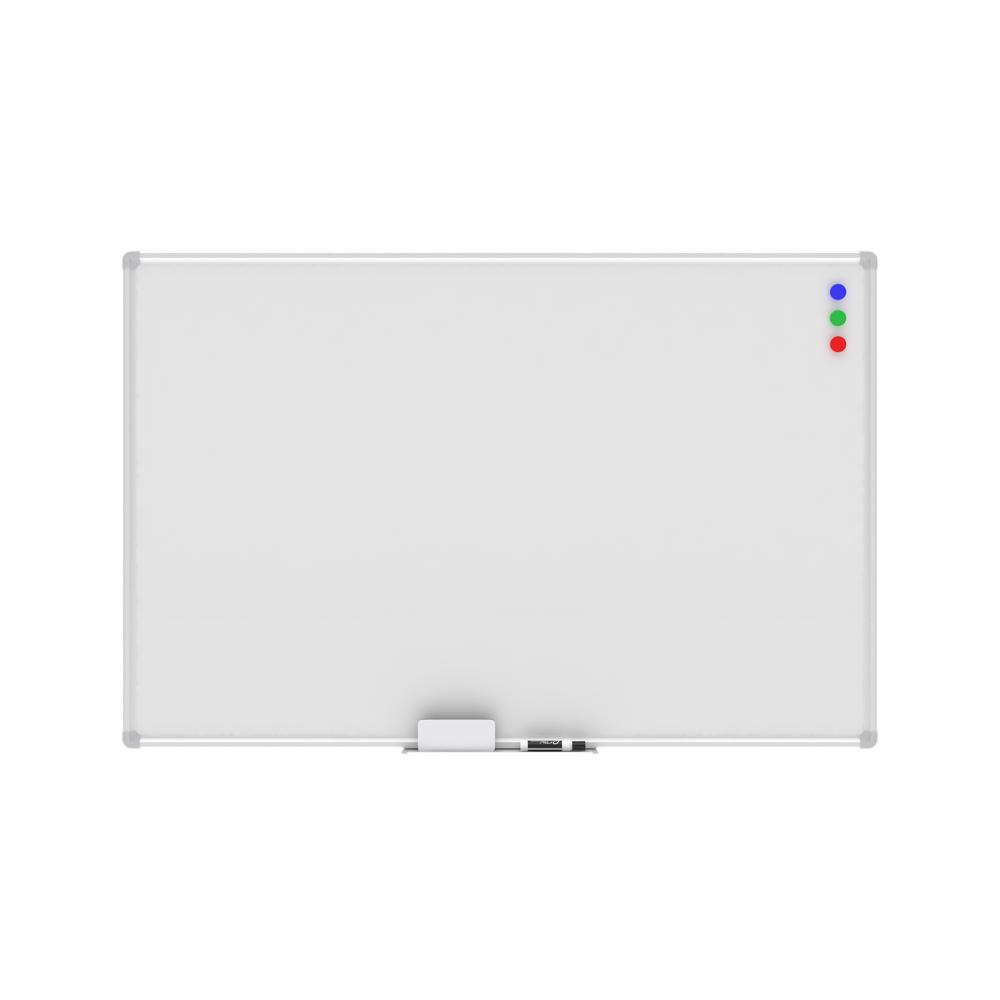 OFM Essentials Collection Magnetic Whiteboard with Aluminum Frame and Tray, 47 x 30 (ESS-8501). Picture 2