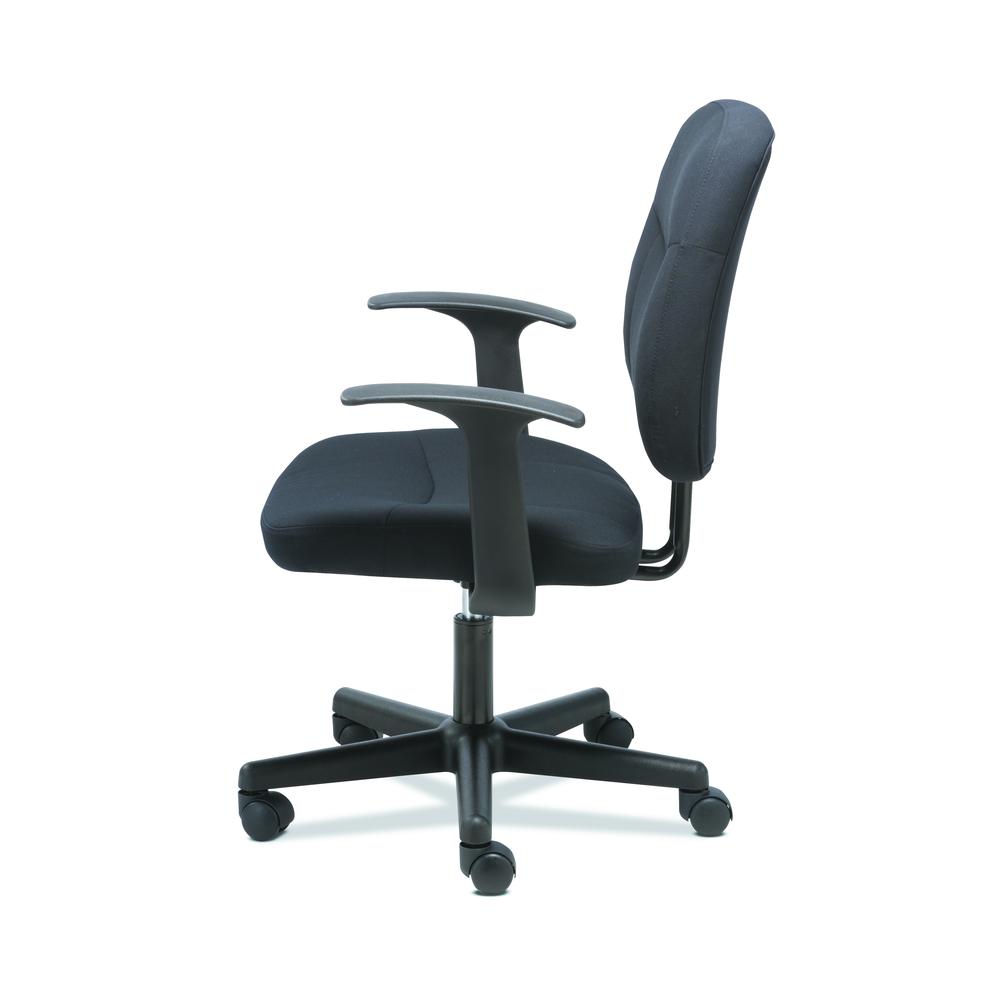 Sadie Task Chair-Fixed Arm Computer Chair for Office Desk, Black (HVST402). Picture 5