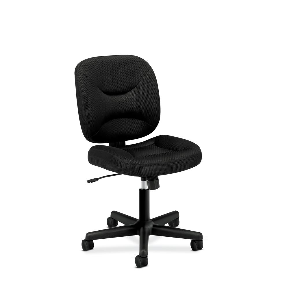 HON ValuTask Low Back Task Chair - Mesh Computer Chair for Office Desk, Black (HVL210). Picture 1