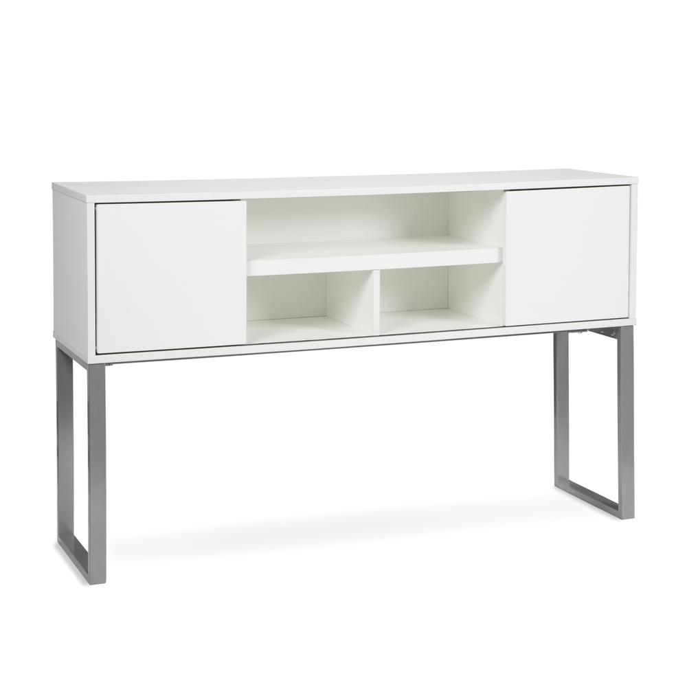 OFM Fulcrum Series 60" Hutch with Doors, Office Cabinet for Storage, White (CL-H6015-WHT). Picture 1