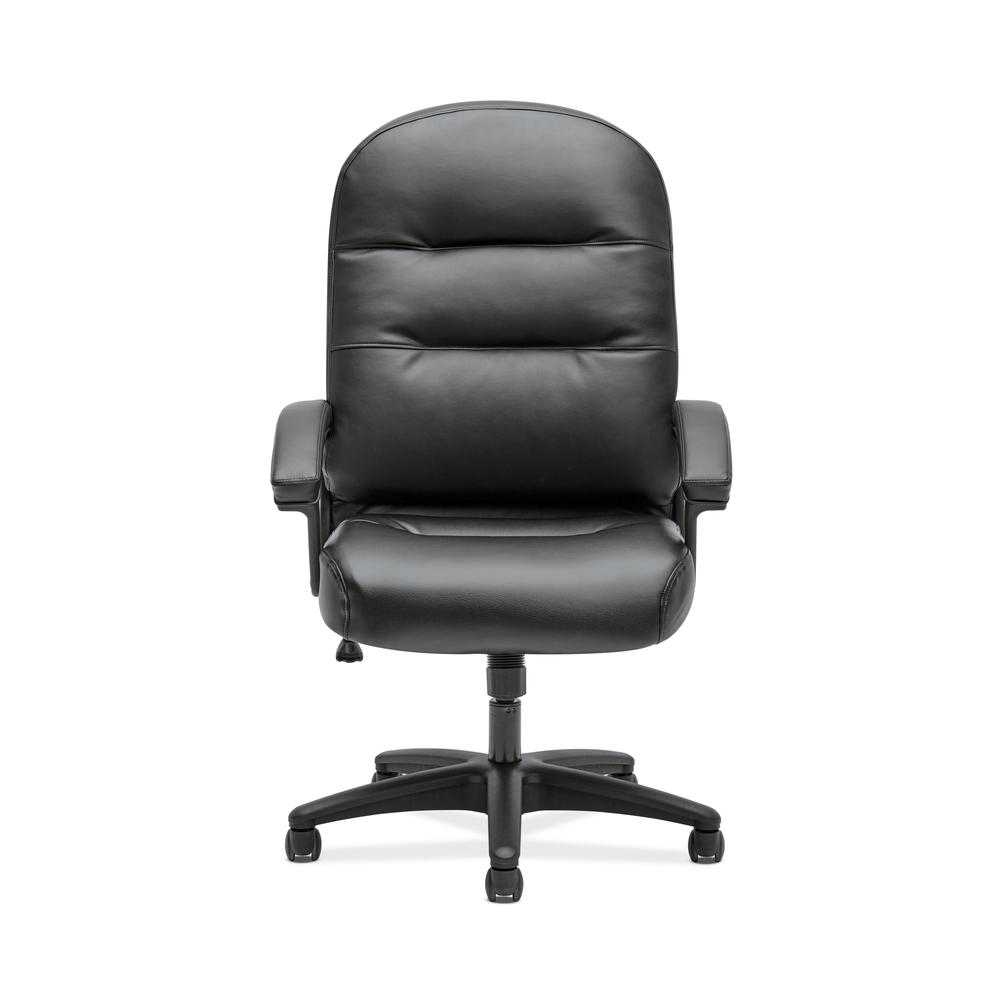 HON Pillow-Soft Executive Chair - High-Back Leather Computer Chair for Office Desk, Black (H2095). Picture 2