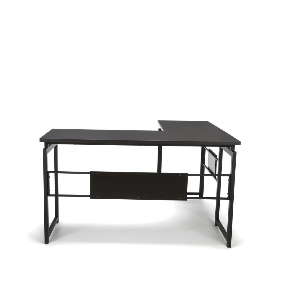 Essentials by OFM ESS-1020 L Desk with Metal Legs, Espresso with Black Frame. Picture 3