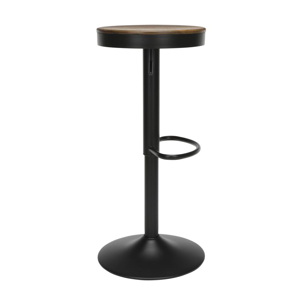 The OFM 161 Collection Industrial Modern Backless 23" to 32" Adjustable Bar Stool, 2 pack, is the quintessential industrial modern accent where wood meets metal in a minimalist form with pneumatically. Picture 4