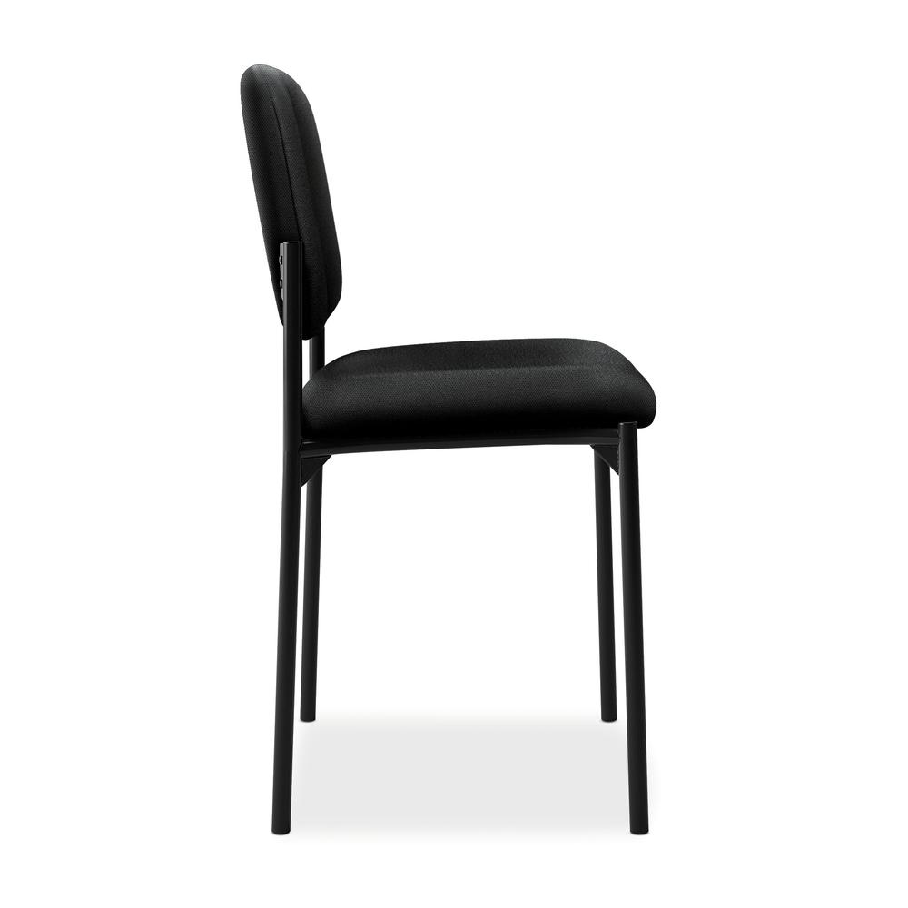 HON Scatter Guest Chair - Leather Stacking Chair Office Furniture, Black (VL606). Picture 4