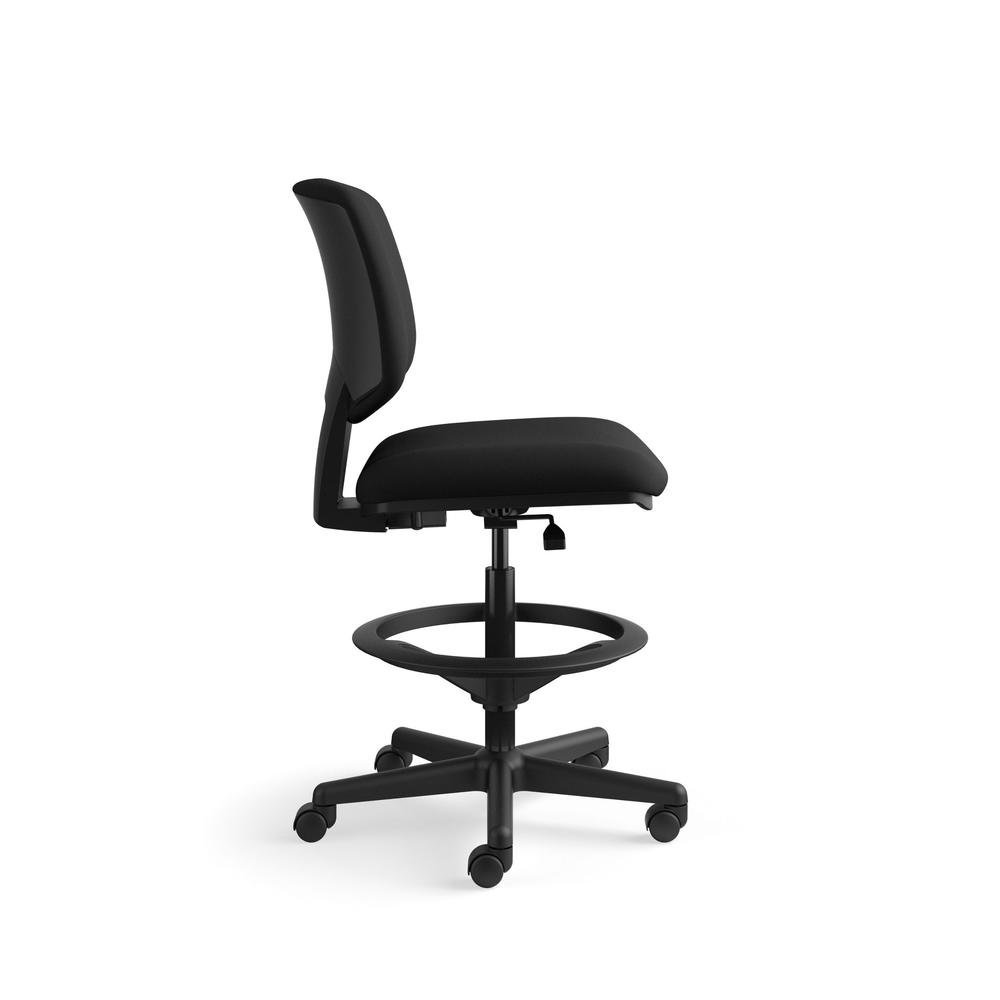 HON Volt Task Stool - Upholstered Office Stool, Black (H5705). Picture 4
