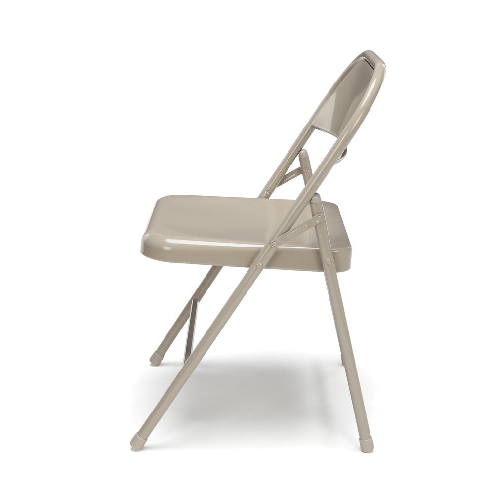 OFM ESS-8200 Multipurpose Metal Folding Chair, Antique Linen, Pack of 4. Picture 5