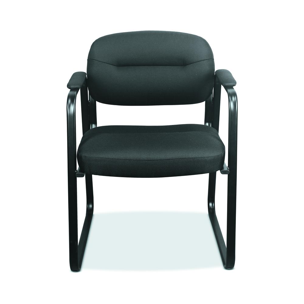 HON Sled Base Guest Chair, in Black Leather (HVL653). Picture 2