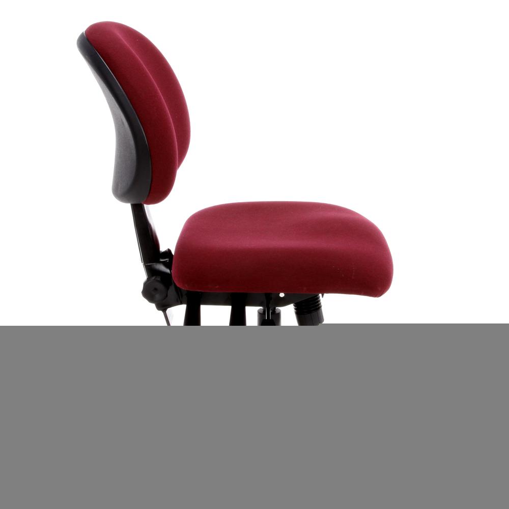 OFM Model 241 24-Hour Multi-Adjustable Upholstered Armless Task Chair, Burgundy. Picture 4