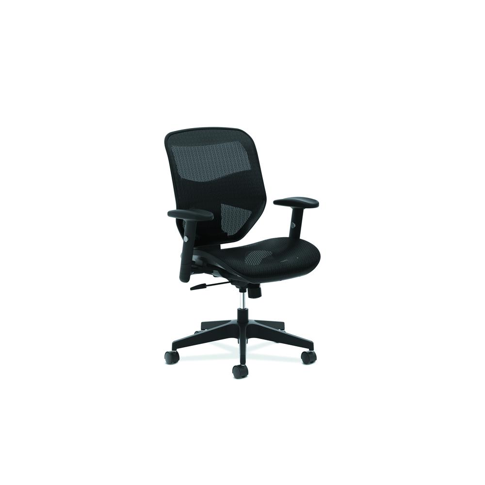 HON Prominent High Back Task Chair - Mesh Back and Seat Office Chair for Computer Desk, Black (HVL534). The main picture.