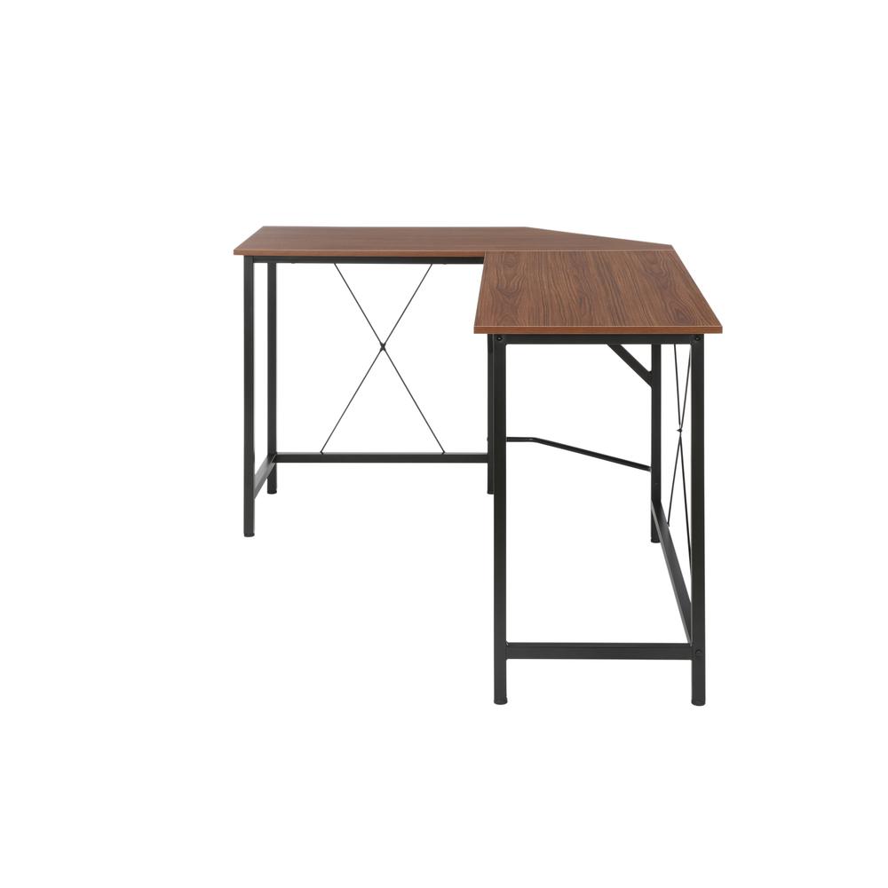 OFM Essentials Collection 58" Modern L-Shaped Desk, Corner Desk, in Walnut (ESS-1060-WNT). Picture 5