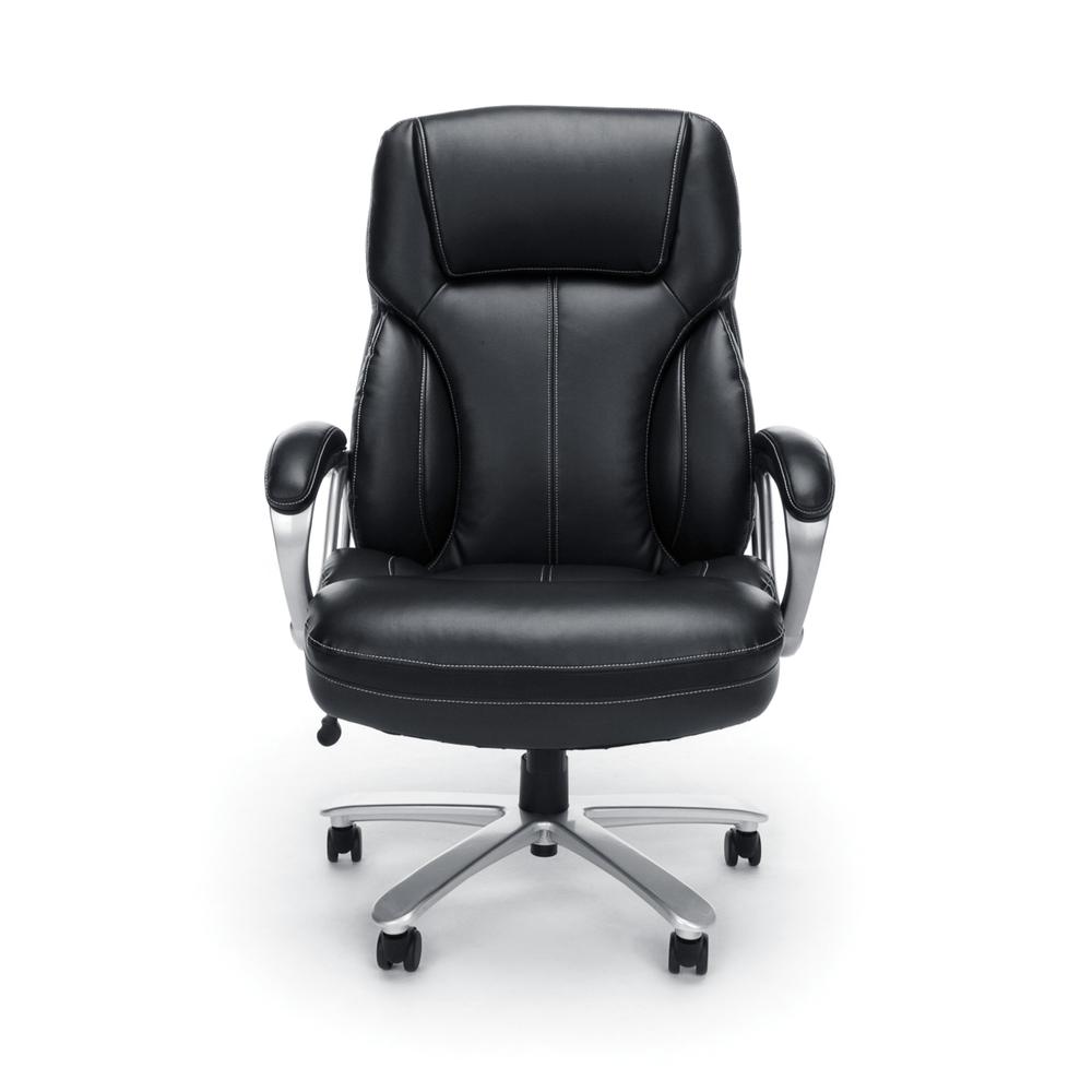 OFM ESS-202 Big and Tall Leather Office Chair with Arms/Silver. Picture 2