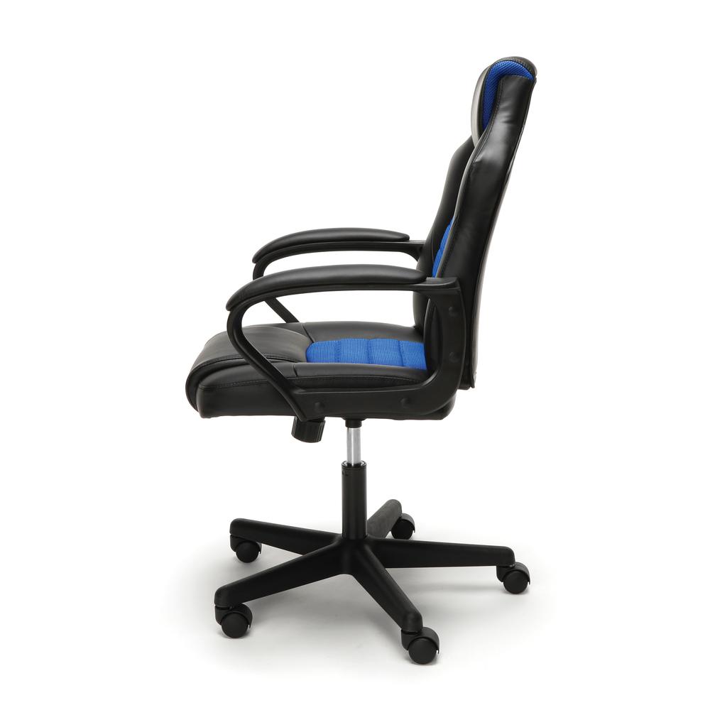 Essentials by OFM ESS-3083 Racing Style Gaming Chair, Blue. Picture 5