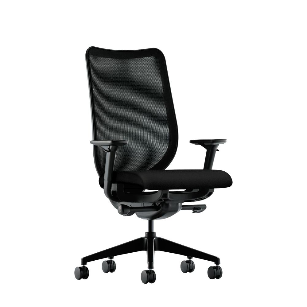 HON Nucleus Mesh Task Chair - Knit Mesh Back Computer Chair with Adjustable Arms, Black (HN1). The main picture.