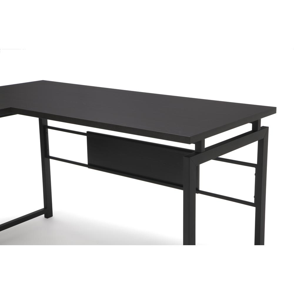 Essentials by OFM ESS-1020 L Desk with Metal Legs, Espresso with Black Frame. Picture 6