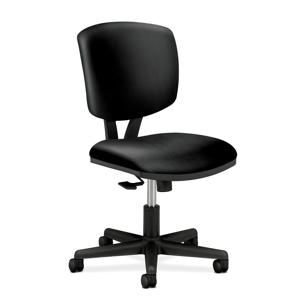 HON Volt Leather Task Chair - Computer Chair for Office Desk, Black (H5703). Picture 1