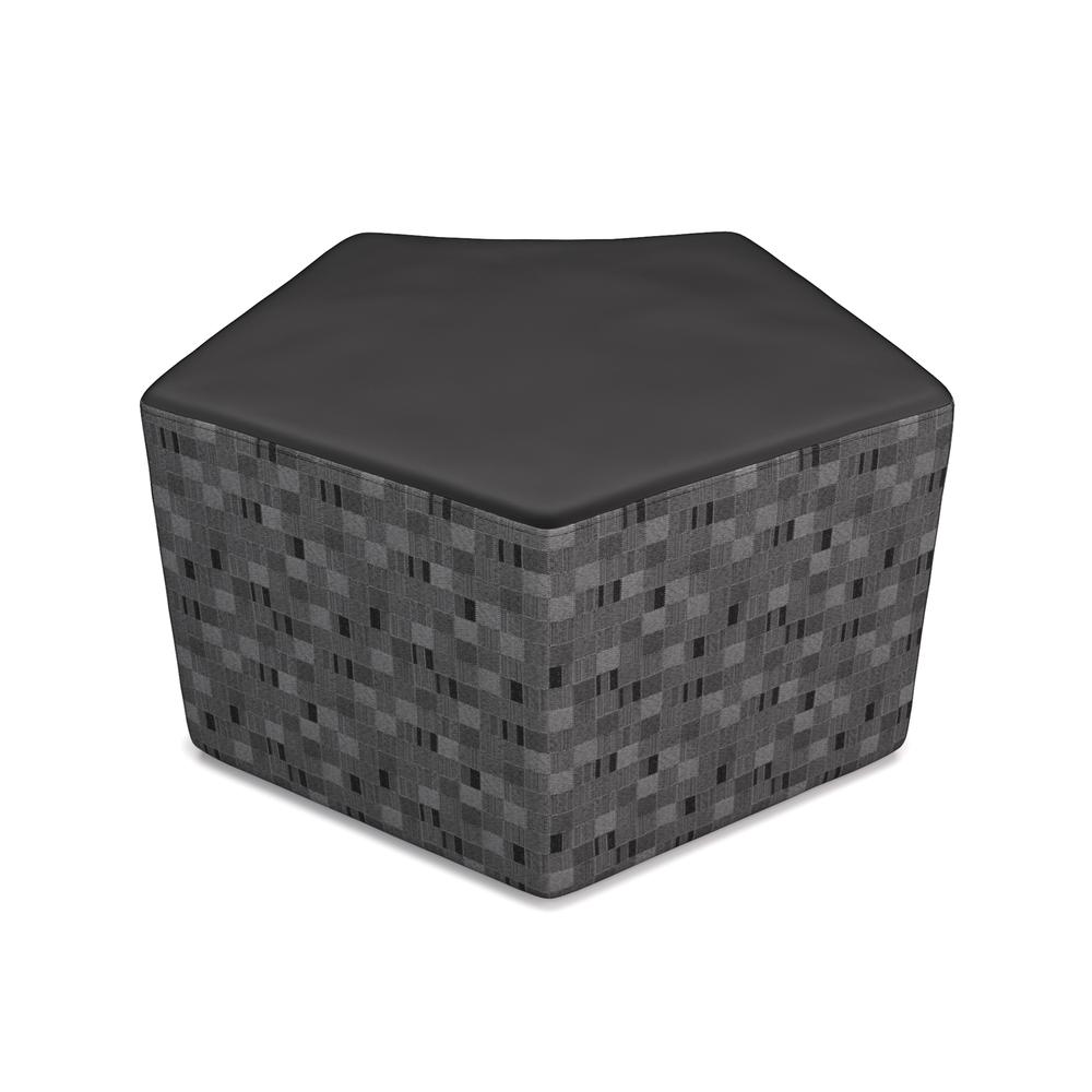 OFM Quin Series Model 55 Polyurethane Stool, Black with Nickle. The main picture.