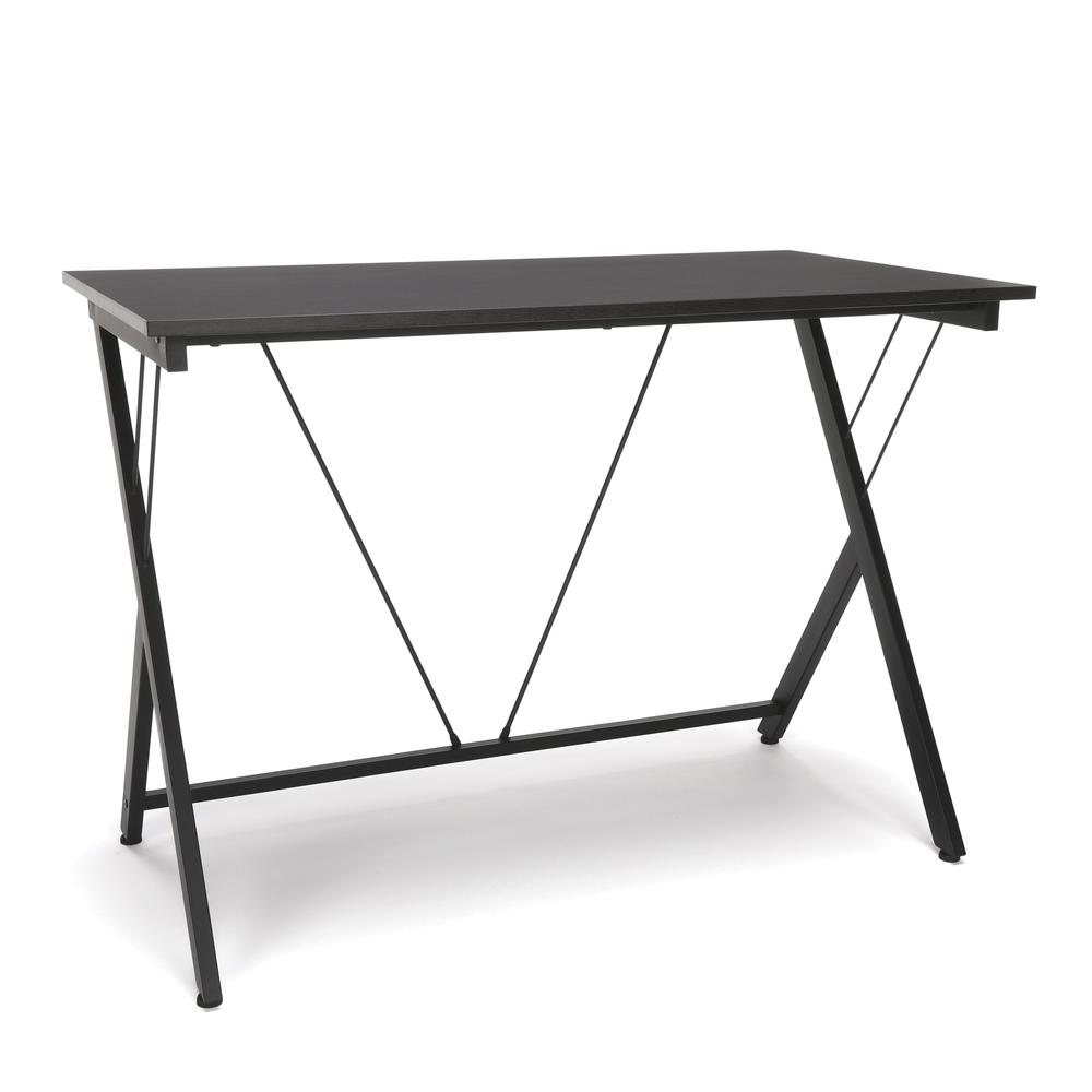 Essentials by OFM ESS-1001 Computer Desk with Metal Legs, Black. Picture 1