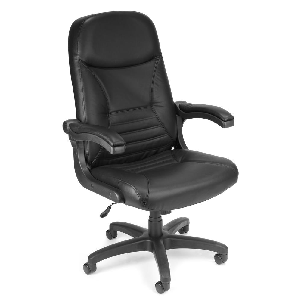 OFM Mobile Arm Model 550-L Leather High-Back Conference Chair with Flip-up Arms. The main picture.