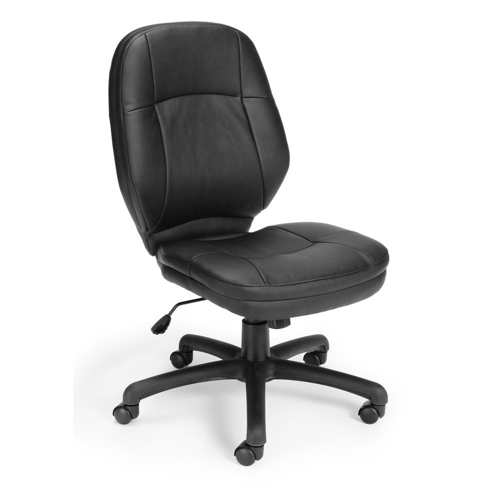 OFM Stimulus Series Leatherette Mid-Back Armless Chair, (521-LX-T). Picture 1