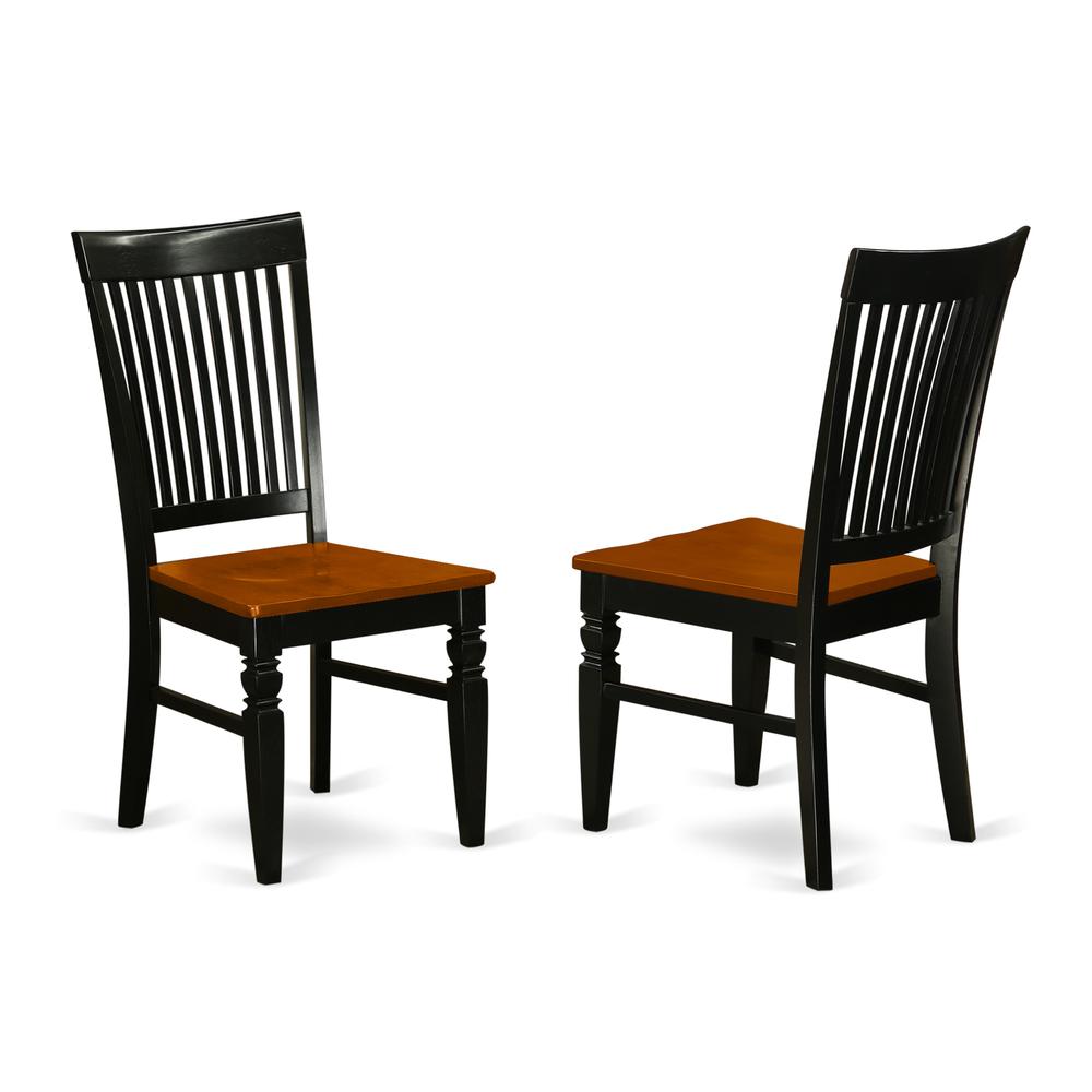 Dining Room Set Black & Cherry, NIWE5-BCH-W. Picture 4