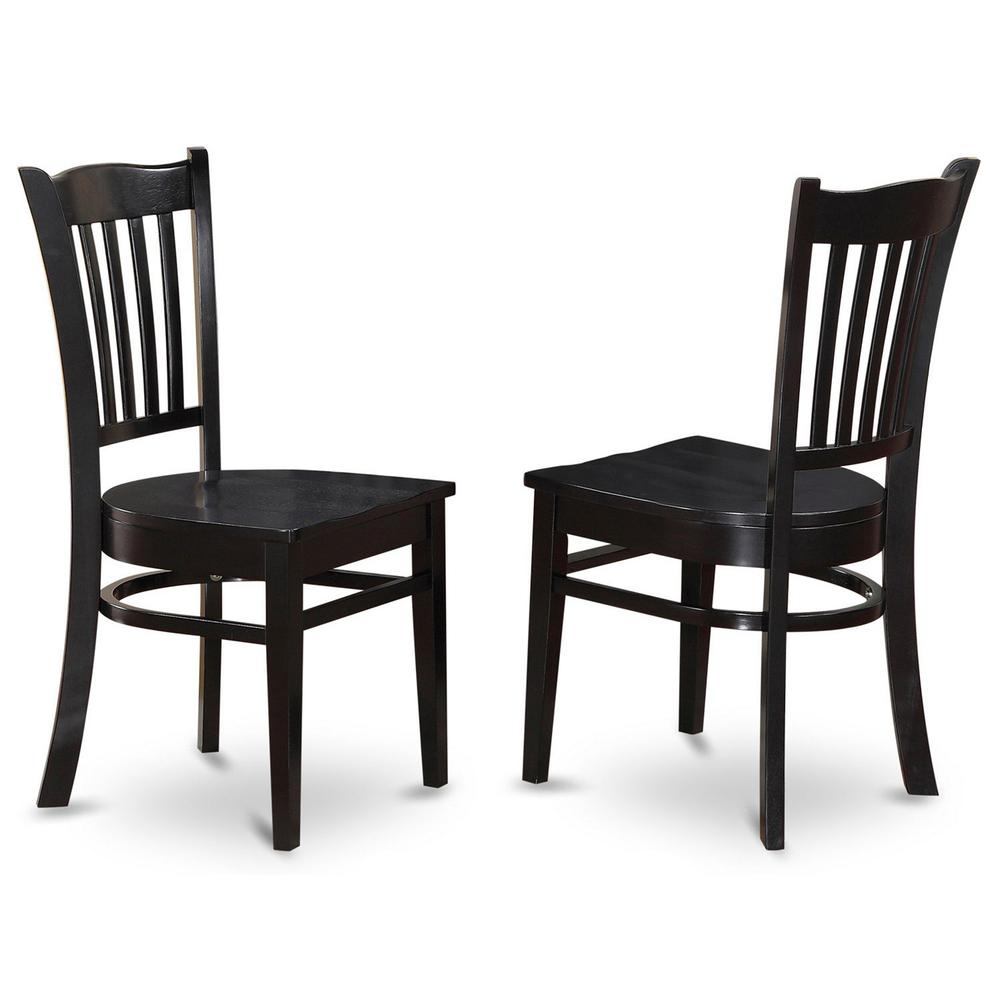 Dining Table- Dining Chairs, NOGR3-BLK-W. Picture 4
