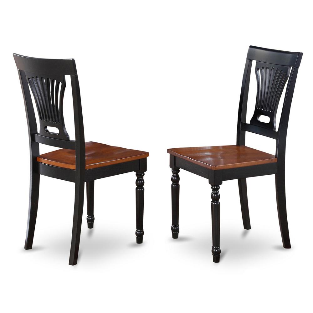 7  PC  Kitchen  Table  set  with  a  Dining  Table  and  6  Kitchen  Chairs  in  Black  and  Cherry. Picture 4